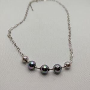 Sterling Tahiti Pearl Necklace